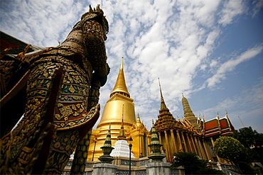 Wat Phra Kaeo temple, Bangkok, Thailand, Southeast Asia, Asia