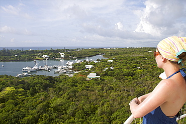 View of Bay, Marsh Harbour, Abaco main island, Bahamas, West Indies, Caribbean, Central America