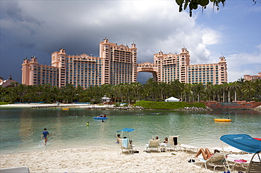 View of the Atlantis Complex on Paradise Island, Bahamas, West Indies, Caribbean, Central America