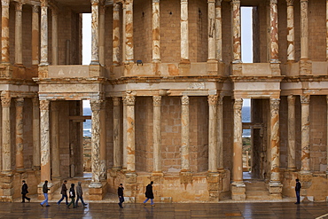 The theater of the old city of Sabratha, UNESCO World Heritage Site, Libya, North Africa, Africa