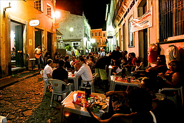 Nightlife in the Pelourinho district Salvador de Bahia, Brazil, South America
