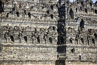 Detail of the temple of Borobudur, UNESCO World Heritage Site, Java, Indonesia, Southeast Asia, Asia