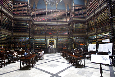 The library inside the church of San Francesco, Brazil, South America