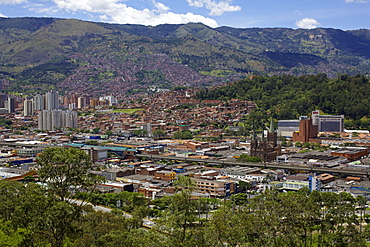 View over the city of Medellin, Colombia, South America