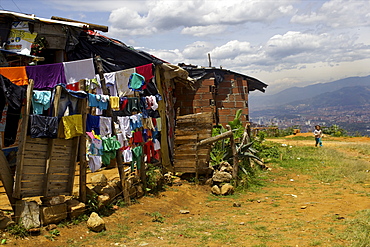 Above Medellin, the Barrios Regalo de Dios, Colombia, South America