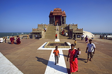 At Cape Comorin, Kanyakumari island, the Thiruvalluvar statue, at the southernmost point of India, Asia