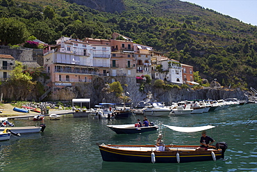 The small harbour of Maratea, Tyrrhenian Sea, Basilicata, Italy, Europe