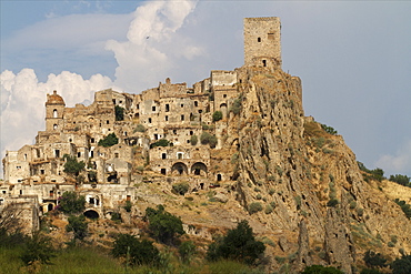 The deserted village of Craco, close to Matera, Basilicata, Italy, Europe