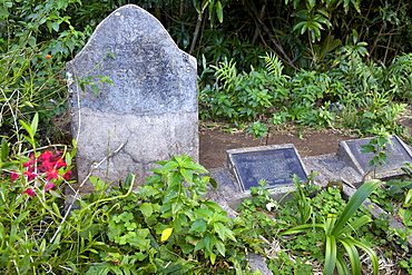 The grave of John Adams, Pitcairn Island, Pacific