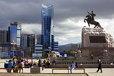 View of the new area of Ulan Bator, Mongolia, Central Asia, Asia