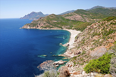 The Sagone Gulf near Ajaccio, Corsica, France, Mediterranean, Europe