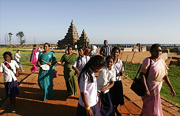 The Shore Temple, Mahabalipuram, UNESCO World Heritage Site, Tamil Nadu, India, Asia