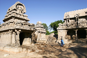 The garden of the sculptures in Mahabalipuram, UNESCO World Heritage Site, Tamil Nadu, India, Asia