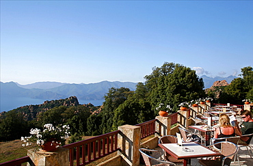 Hotel Les Roches Rouges in the Calanches of Piana, Corsica, France, Europe