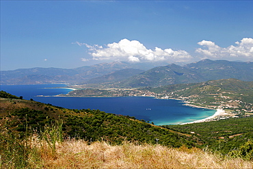 The Sagone Gulf below Ajaccio, Corsica, France, Mediterranean, Europe