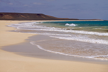 The beach of Praia de Chavez, west coast of Boa Vista island, Cape Verde Islands, Atlantic, Africa