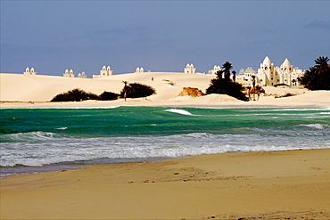 The beach of Praia de Chavez, west coast of Boa Vista island, Cape Verde Islands, Atlantic, Africa