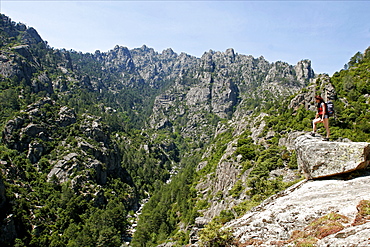 The Tavignanu Canyon in the center of the island, Corsica, France, Europe