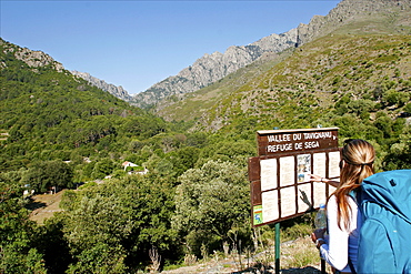 The Tavignanu Canyon in the center of the island, Corsica, France, Europe