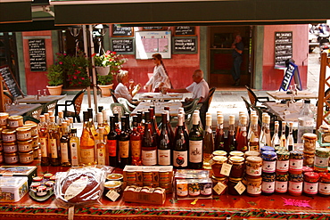 The small market of L'Ile-Rousse, Corsica, France, Europe