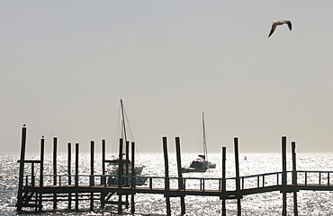 The jetty of the harbour, Swakopmund, Skeleton Coast, Namibia, Africa