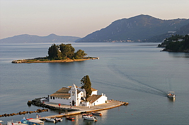 View of the old monastery of Vlacherne, Corfu, Ionian Islands, Greek Islands, Greece, Europe