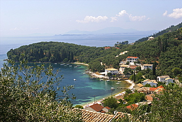 View of the west coast of Corfu, Ionian Islands, Greek Islands, Greece, Europe