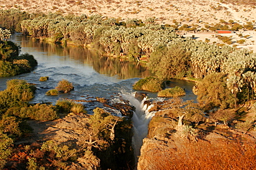 Epupa Falls, on the Kunene River, in Himba country, on the border with Angola, Namibia, Africa