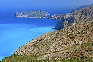 The Assos peninsula on Cephalonia, Ionian Islands, Greek Islands, Greece, Europe