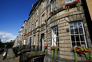 A typical street of New Edinburgh, Edinburgh, Lothian, Scotland, United Kingdom, Europe