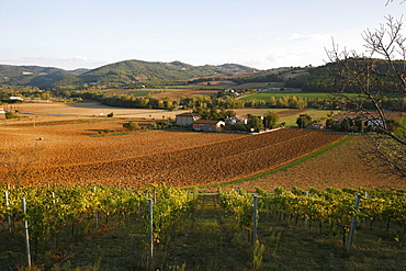 View over the Umbrian landscape around Todi, Umbria, Italy, Europe