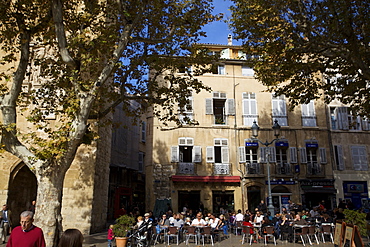 On the Hotel de Ville square in the historical center of Aix-en-Provence, Provence, France, Europe