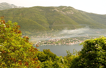 View of the Gulf of Kotor, Montenegro, Europe