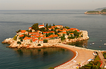 The island hotel of Sveti Stefan, Montenegro, Europe