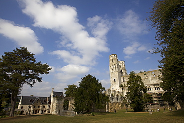 The ruins of Jumieges Abbey along the Seine River, Seine Maritime, Normandy, France, Europe