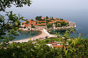 The island hotel of Sveti Stefan, Montenegro, Europe