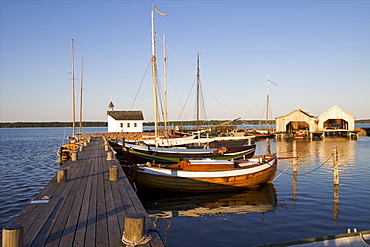 A small wharf on the shore of the main island of Aland archipelago, Finland, Scandinavia, Europe