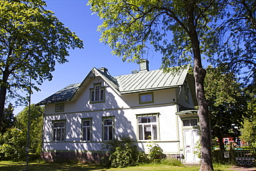 A typical wooden house on the main island of Aland archipelago, Finland, Scandinavia, Europe