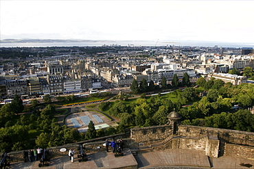 View over New Edinburgh from the castle, Edinburgh, Scotland, United Kingdom, Europe