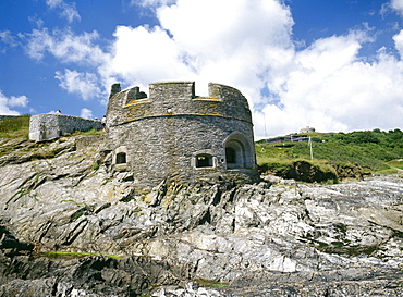 Little Dennis blockhouse, Pendennis Castle, Falmouth, Cornwall, England, United Kingdom, Europe