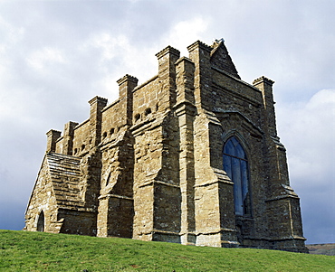 View of the 15th century St. Catherine's Chapel, Abbotsbury, Dorset, England, United Kingdom, Europe


