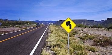 Rio el Novillo, Mexican Federal Highway No. 1, running 1711 km along the Baja California Peninsula from Cabo San Lucas in the south to Tijuana in the north, Mexico, North America