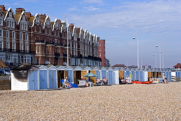 Beach huts, Bexhill-on-Sea, East Sussex, England, United Kingdom, Europe