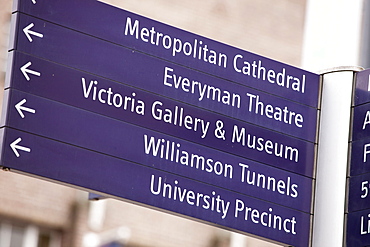 Street sign in Liverpool, Merseyside, England, United Kingdom, Europe