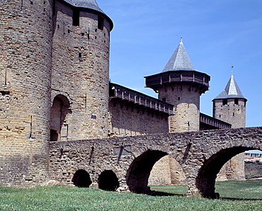 Carcassonne, UNESCO World Heritage Site, Aude, Languedoc-Roussillon, France, Europe