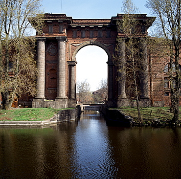 New Holland Arch, New Holland island, St. Petersburg, Russia, Europe