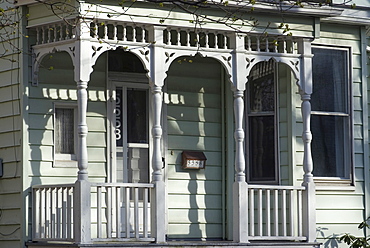 Victorian house porch, Halifax, Nova Scotia, Canada, North America