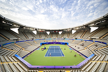 Olympic Green Tennis Stadium, architect Bligh Voller Neild, 2008 Olympics, Beijing, China, Asia