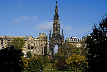 Walter Scott Memorial, Princes Street, Edinburgh, Scotland, United Kingdom, Europe