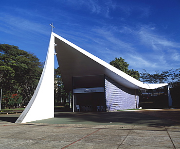 Our Lady of Fatima Chapel, Brasilia, UNESCO World Heritage Site, Brazil, South America